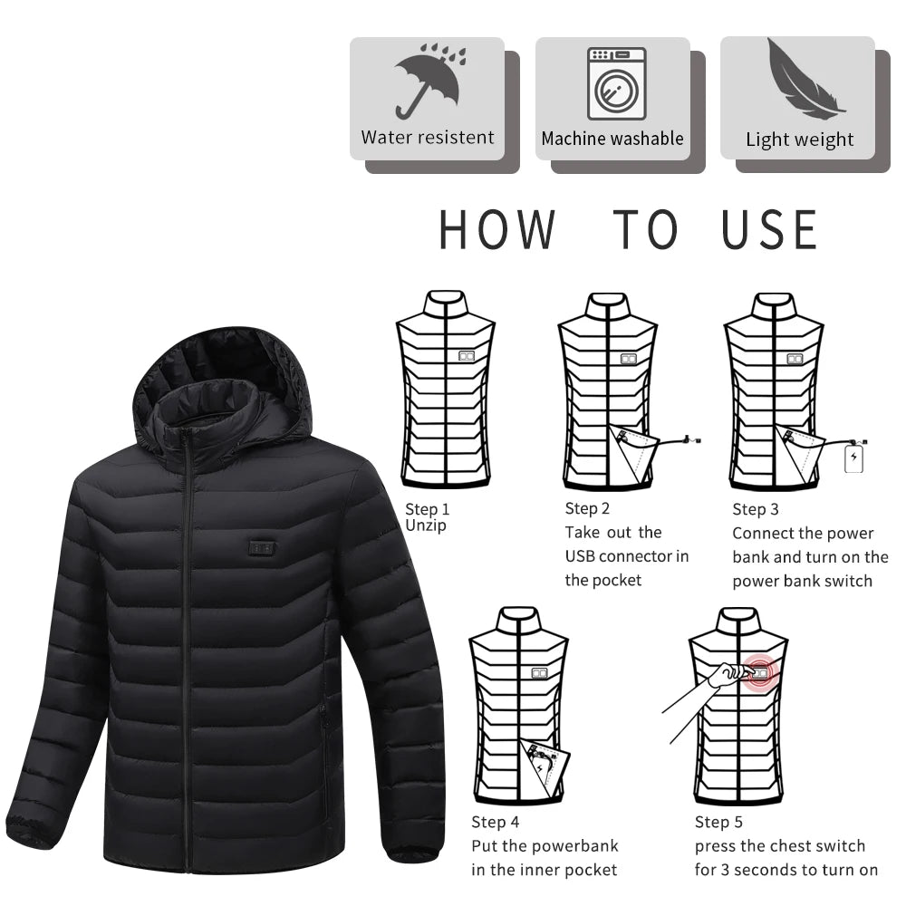 Thermox Heated Unisex Jacket with Smart Heating Technology