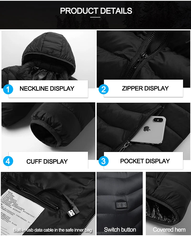 Thermox Heated Unisex Jacket with Smart Heating Technology